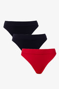 3 Pack Seamfree Brazillian Panties Black And Red (1)