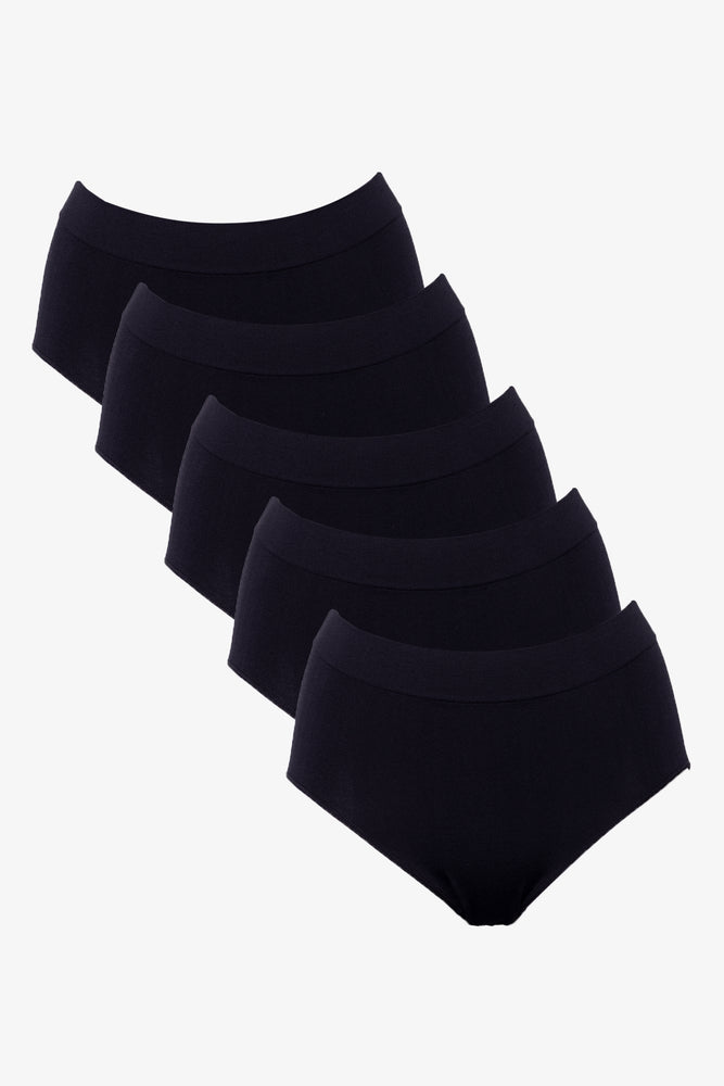 5 Pack Seamfree Briefs Black (1)