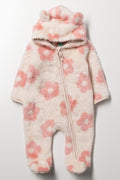 Fleece Babygrow Light Pink