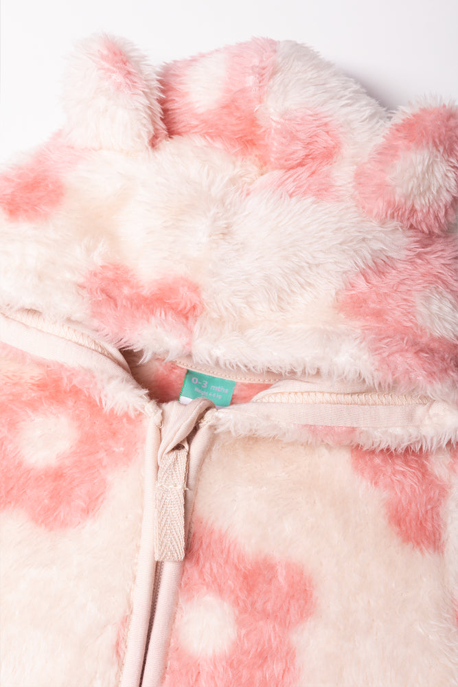 Fleece Babygrow Light Pink (1)