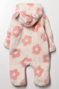 Fleece Babygrow Light Pink (3)