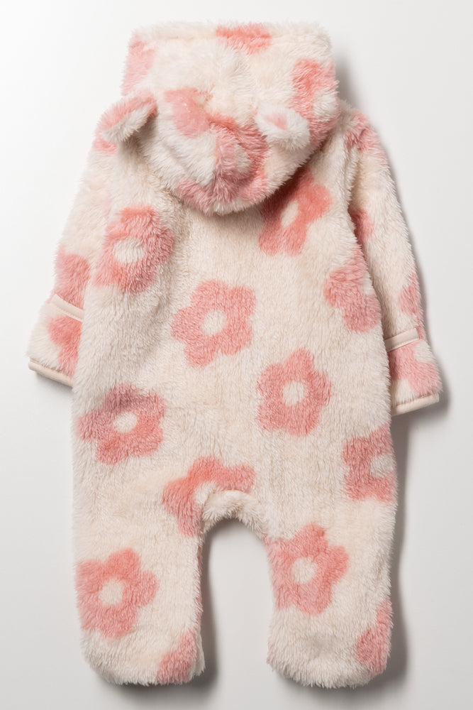 Fleece Babygrow Light Pink (3)