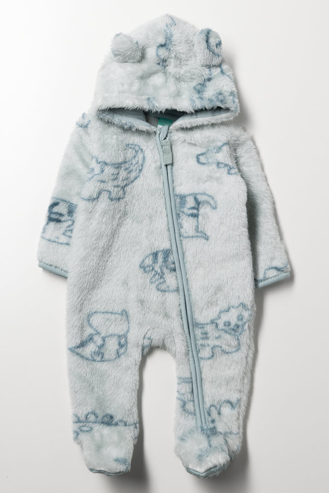 Fleece Babygrow Sage