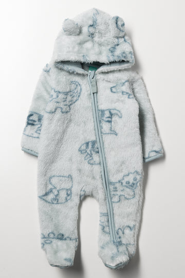 Fleece Babygrow Sage