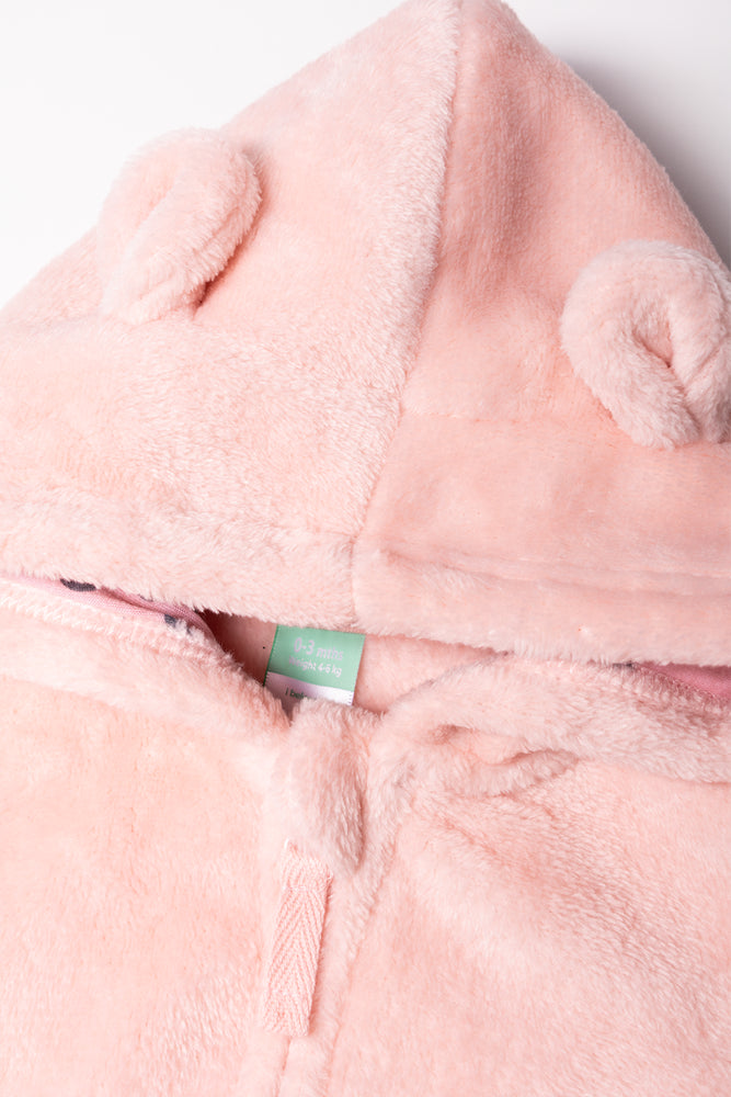 Fleece Babygrow Pink
