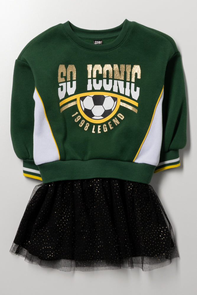 So Iconic Soccer Long Sleeve Tutu Set