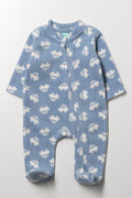 Fleece Babygrow Blue
