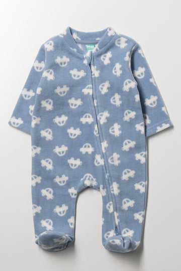 Fleece Babygrow Blue