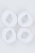 4 Pack Thick Knit Hair Rings White (1)