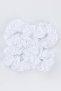 4 Pack Silky Scrunchies White (1)
