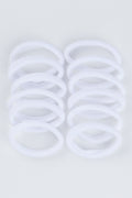 12 Pack Medium Hair Rings White (1)