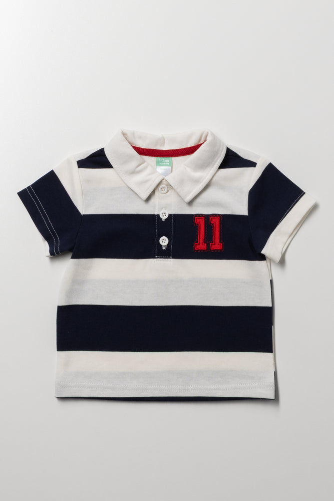 Rugby Golfer Navy And White