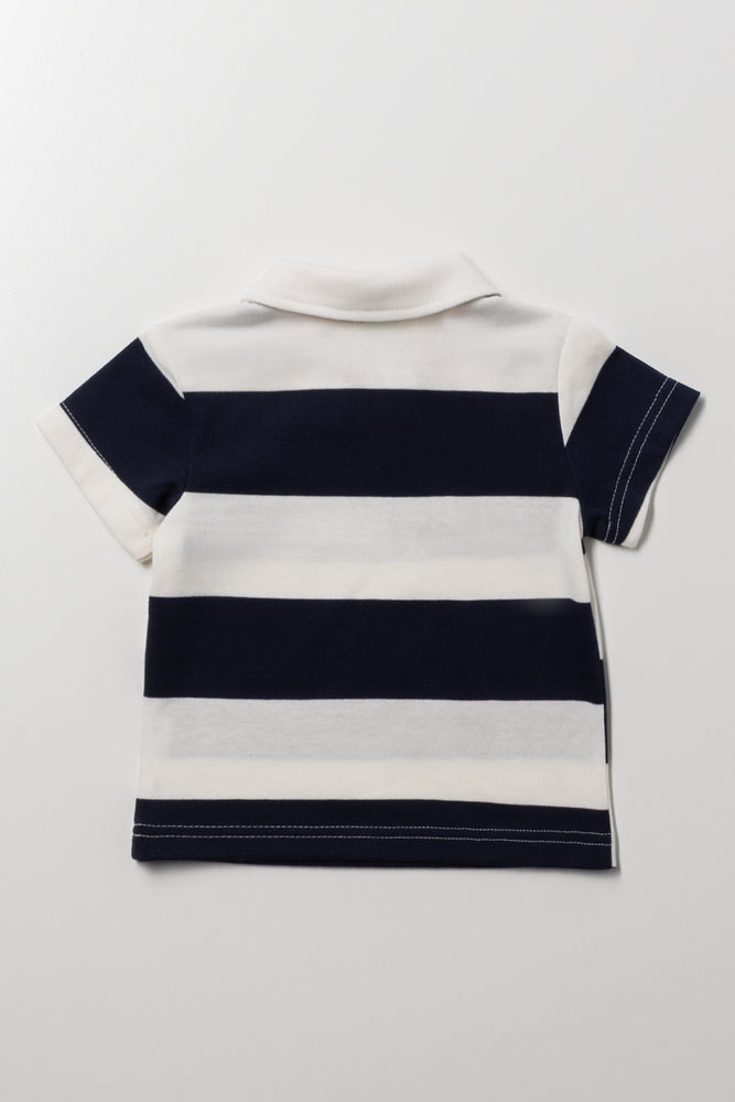 Rugby Golfer Navy And White (2)