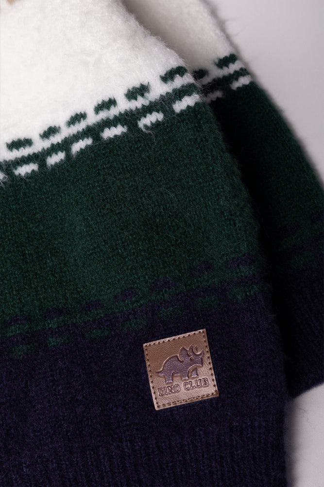 Stripe Crew Neck Jersey Green