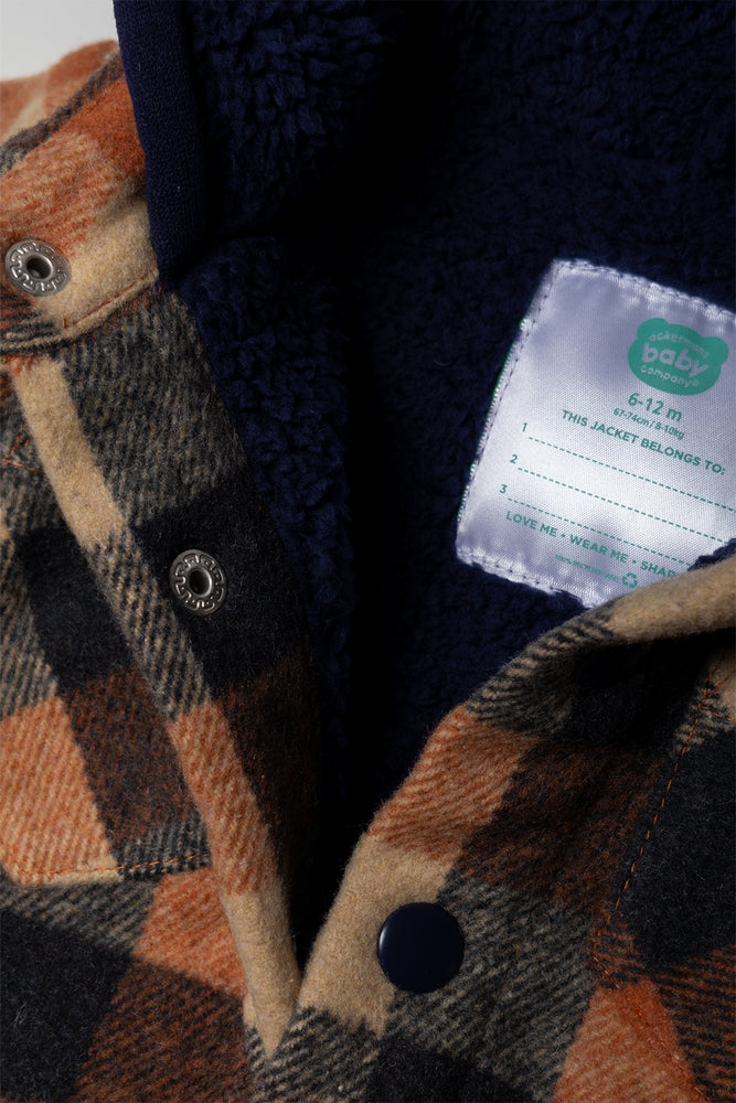 Shacket Orange And Navy