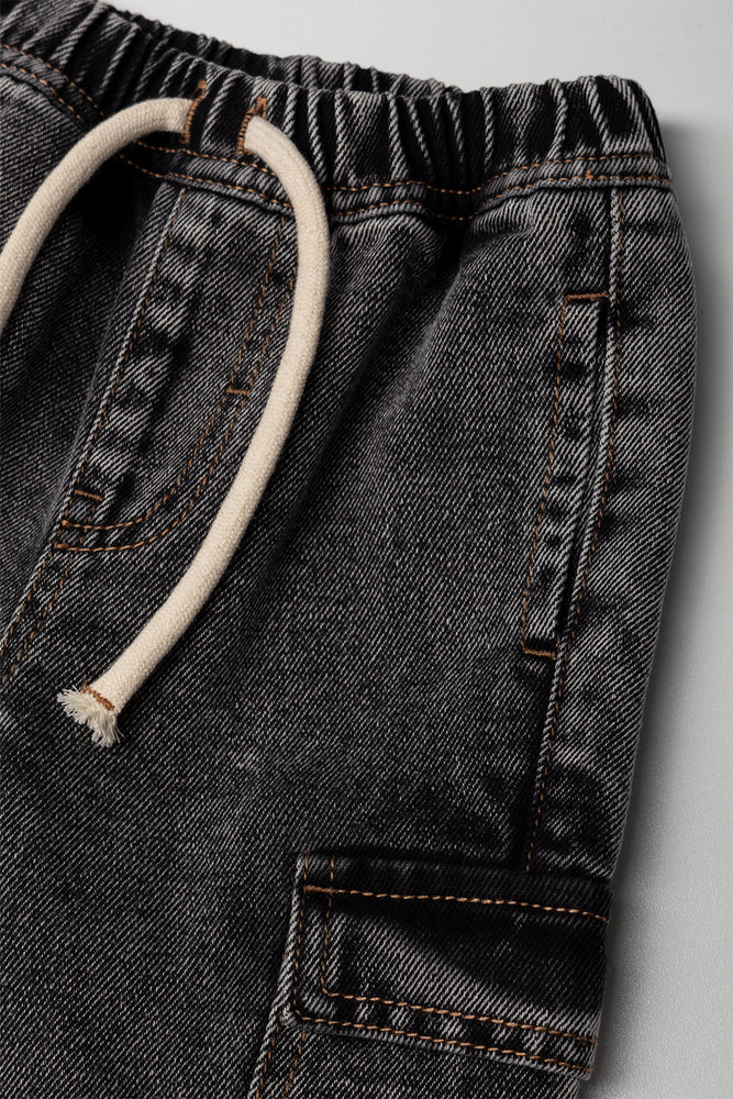 Cargo Denim Jeans Grey (1)
