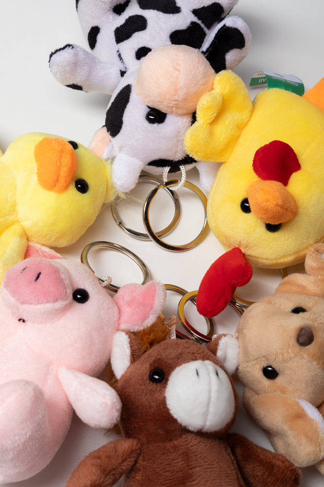 Farm Animals Plush Keyring Assorted (1)