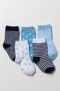 5 Pack Socks Blue