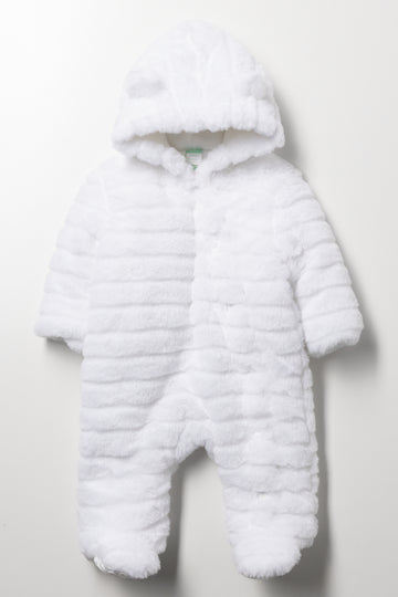 Fur Babygrow White
