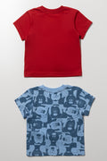 2 Pack Short Sleeve T-Shirts Red And Blue (2)