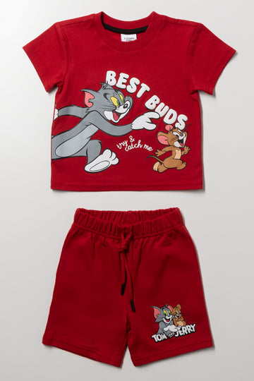 Tom And Jerry Set Red