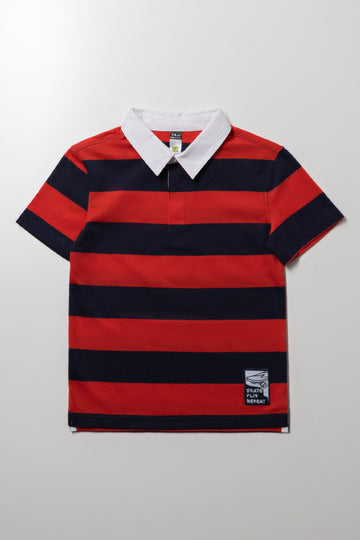 Rugby Golfer Red And Navy