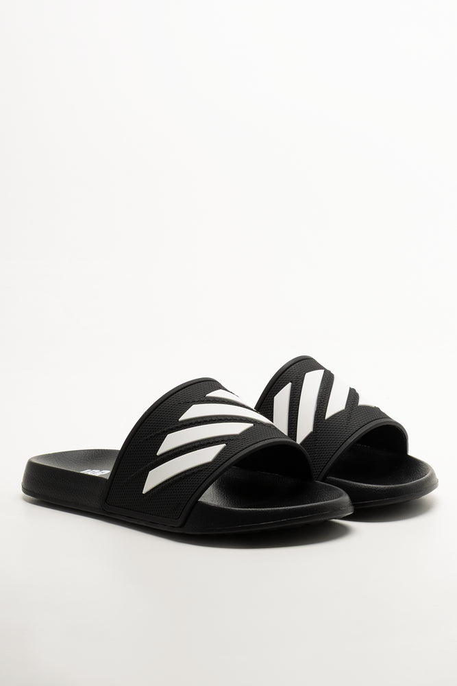Stripe Slides Black