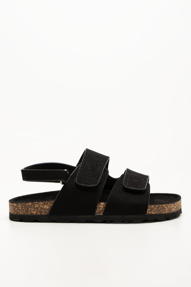 Double Band Sandals Black