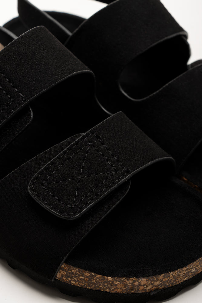 Double Band Sandals Black (2)