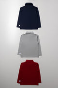 3 Pack Polonecks Navy, Grey And Red (2)