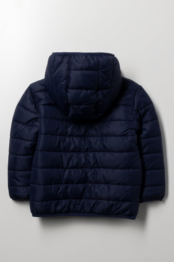 Hooded Puffer Jacket Navy (3)