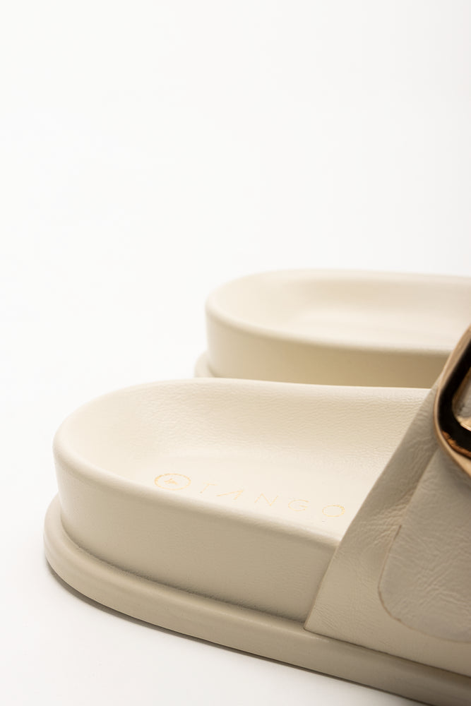 Double Buckle Sandals Cream (3)