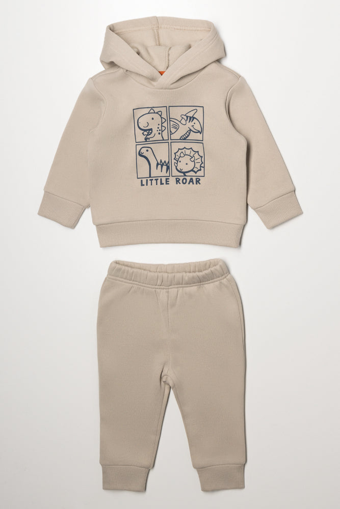 Dinosaur Hooded Tracksuit Natural