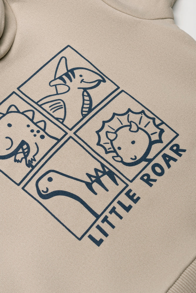 Dinosaur Hooded Tracksuit Natural