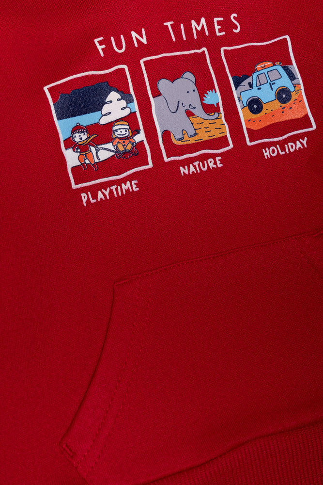 Hooded Tracksuit Red