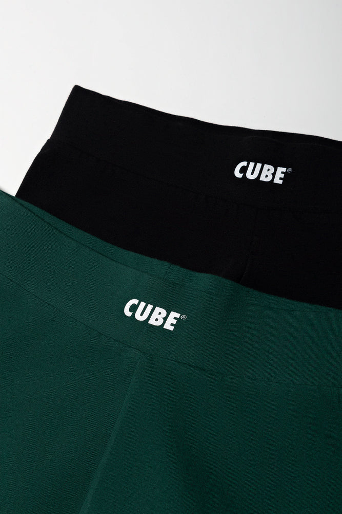 2 Pack Leggings Green And Black (1)
