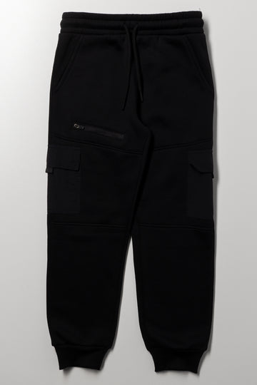 Cargo Trackpants Black