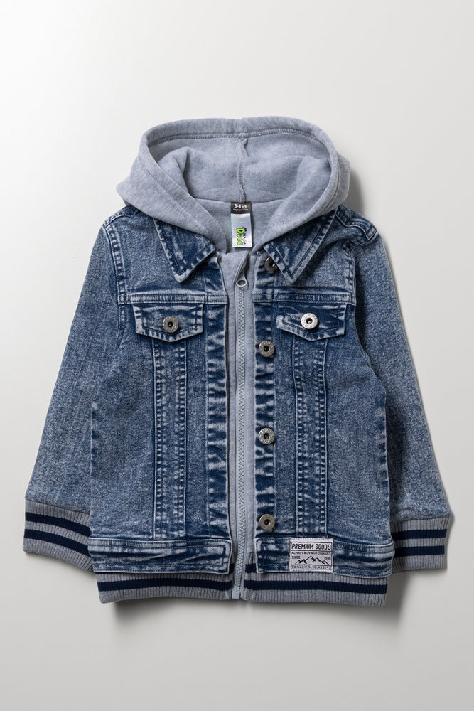 Denim Jacket And Tracktop Blue