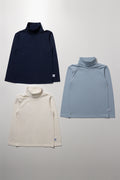 3 Pack Polonecks Navy, White & Blue