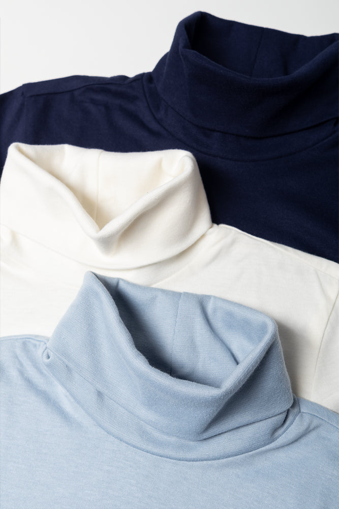 3 Pack Polonecks Navy, White & Blue (1)