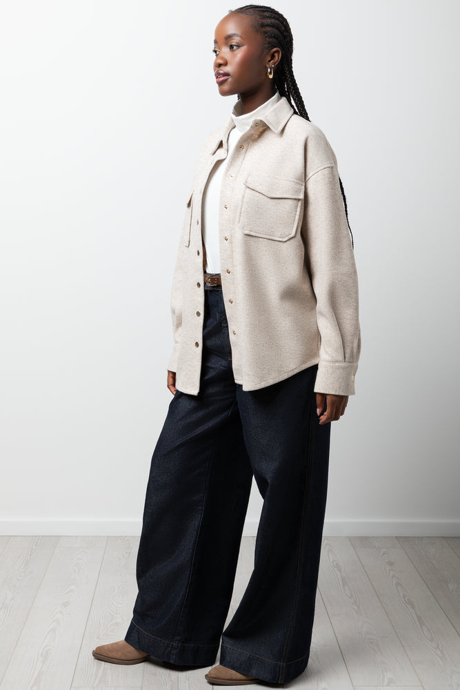 Long Sleeve Melton Shirt Natural (1)