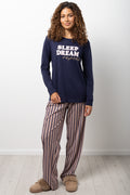 Sleep Dream Repeat Pyjamas Navy