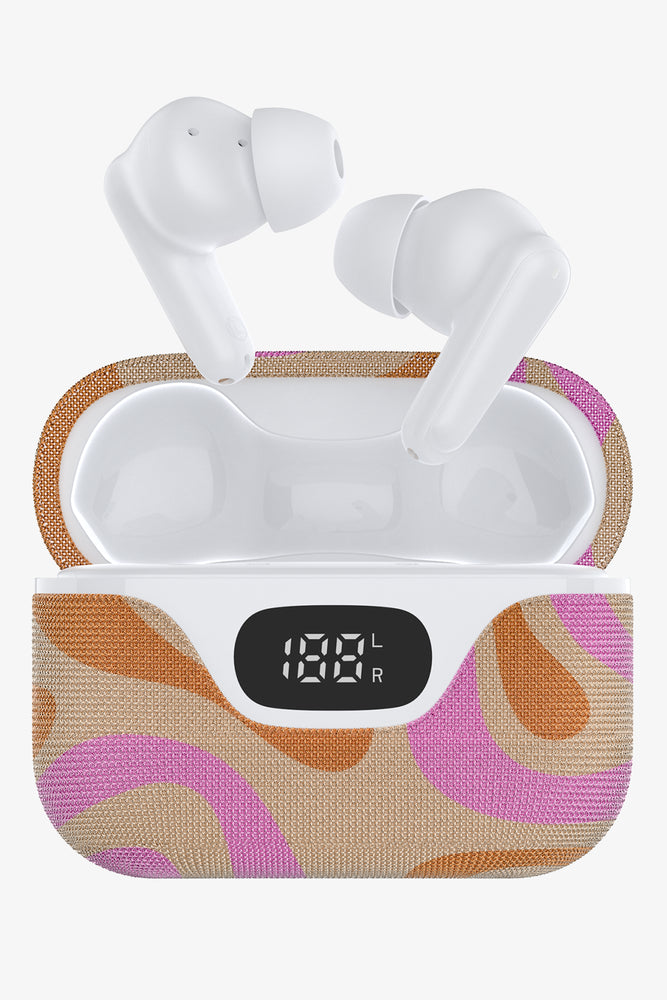 Cube Pink Sunset Stitch Wireless Earbuds
