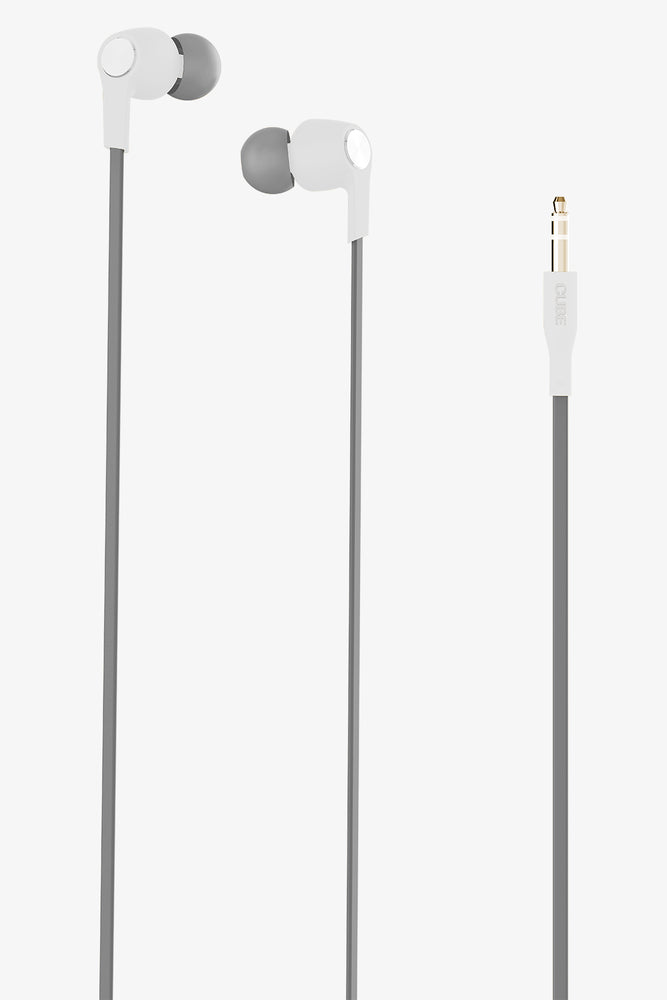 Grey Cube Loop Series Aux Wired Earphones