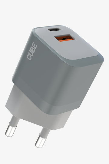 Cube Grey 20W Wall Charger