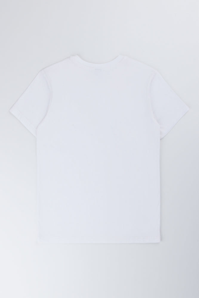 White Plain Short Sleeve T-Shirt (2)