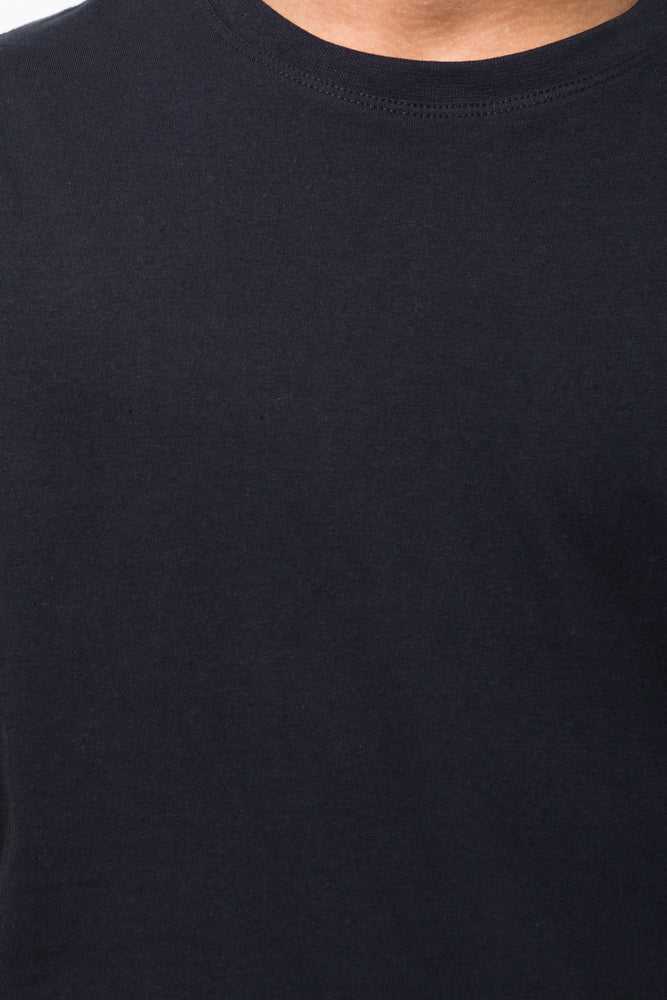 Black Plain Short Sleeve T-Shirt (3)