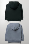 2 Pack Hoodies Grey And Green (2)
