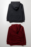 2 Pack Hoodies Dark Grey And Burgundy (2)