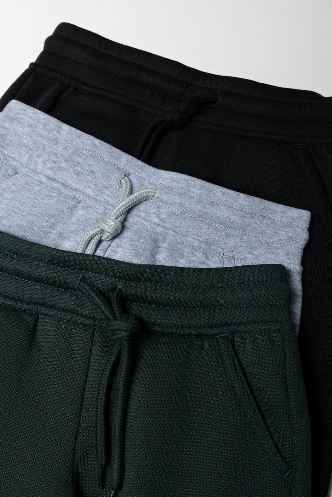 3 Pack Trackpants Black, Grey And Green (1)